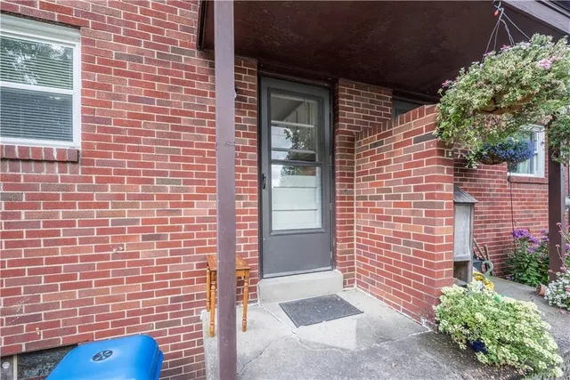 a view of brick wall of the house