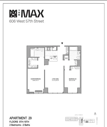 $7,440 | 606 West 57th Street, Unit 1429 | Hell's Kitchen