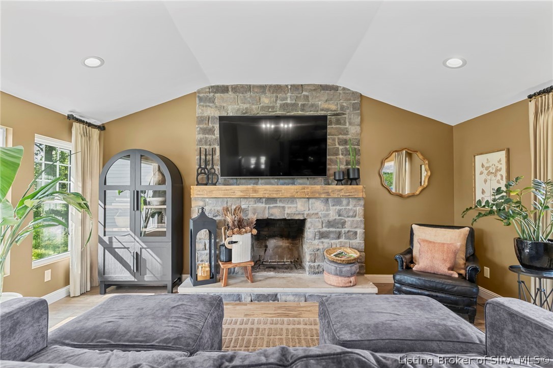 2904 North Rykers Ridge Road Madison, IN 47250 - Photo 49 of 61 Family Room with wood burning fireplace