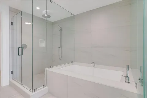 an empty room with sliding glass door