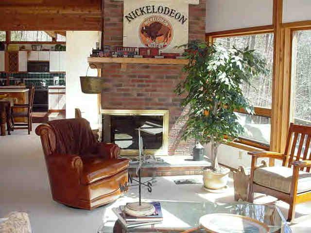 545 Norton Road Otis, MA 01029 - Photo 2 of 4 a living room with furniture and a fireplace