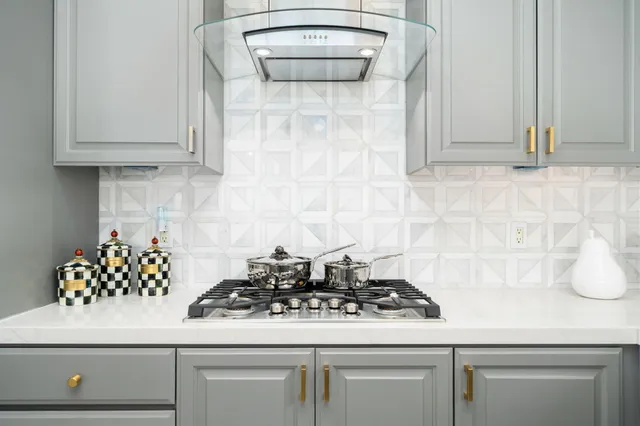 a view of a potted flower in front of a house