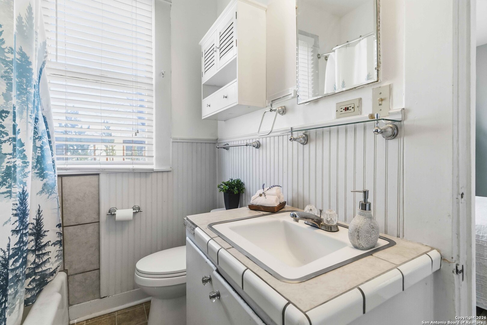 1409 21st Street Hondo, TX 78861 - Photo 20 of 25 a bathroom with a sink a toilet and a mirror
