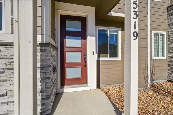 a view of front door of house