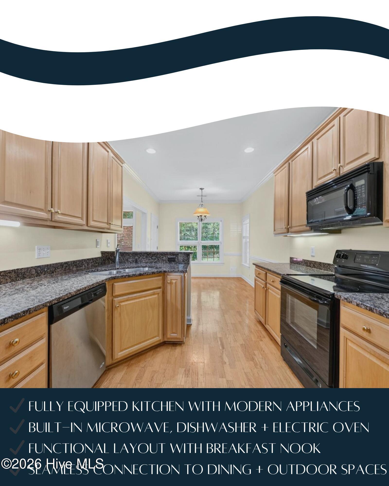 8985 Woodbine Road Southwest Sunset Beach, NC 28468 - Photo 26 of 65 Kitchen with spacious countertops, dishwasher, oven, microwave, and ample cabinet space