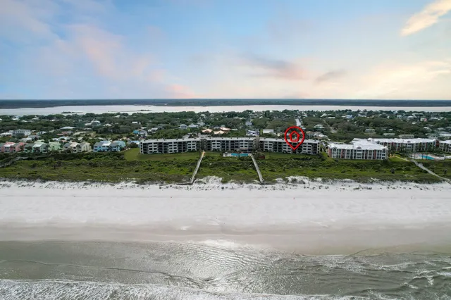 a view of a yard with a slide