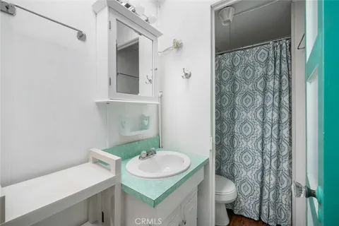 a bathroom with a bathtub and shower curtain
