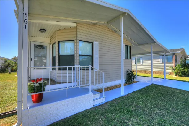 a house view with a garden space