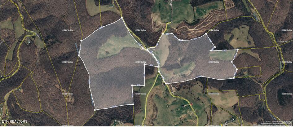 787 Oak Grove Road Harrogate, TN 37752 - Photo 3 of 3 Arial with property Lines