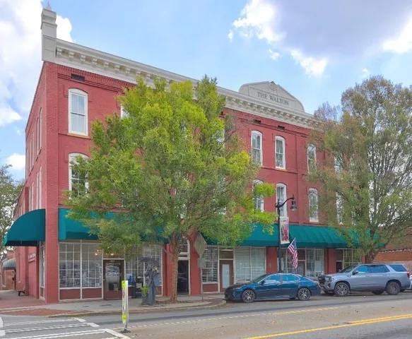 a view of a building and a street view
