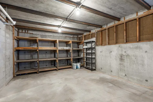 a view of an empty storage area