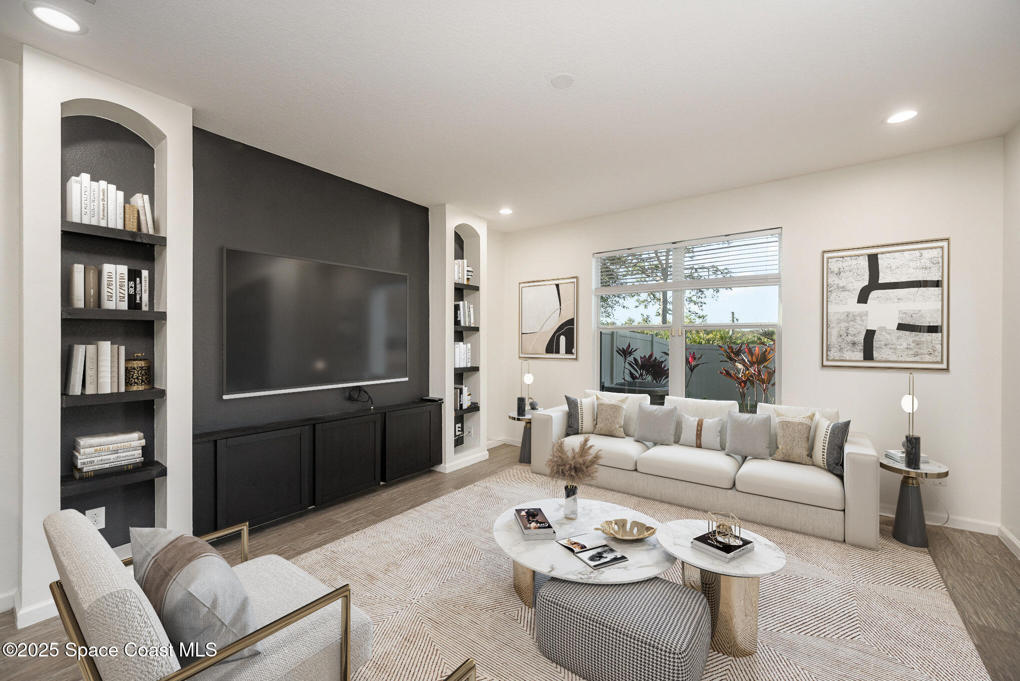 3226 Arden Circle Melbourne, FL 32934 - Photo 11 of 43 a living room with furniture and a flat screen tv