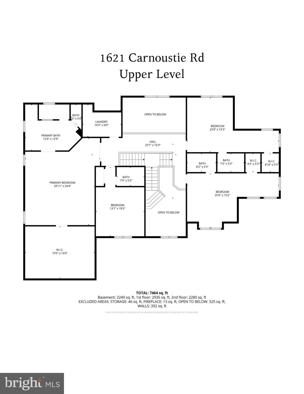 1621 Carnoustie Road Davidsonville, MD 21035 - Photo 2 of 3 FLOOR PLAN_UPPER