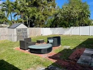 a swimming pool with a yard