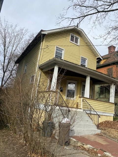a front view of a house