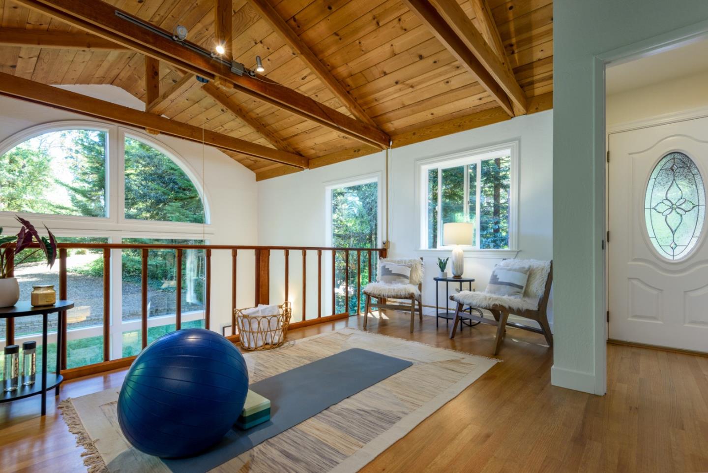 8 Big Tree Way Woodside, CA 94062 - Photo 11 of 31 a living room with furniture and a large window