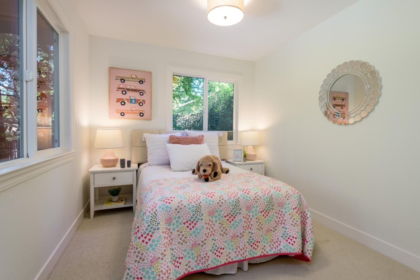 8 Big Tree Way Woodside, CA 94062 - Photo 15 of 31 a bedroom with a bed and a table