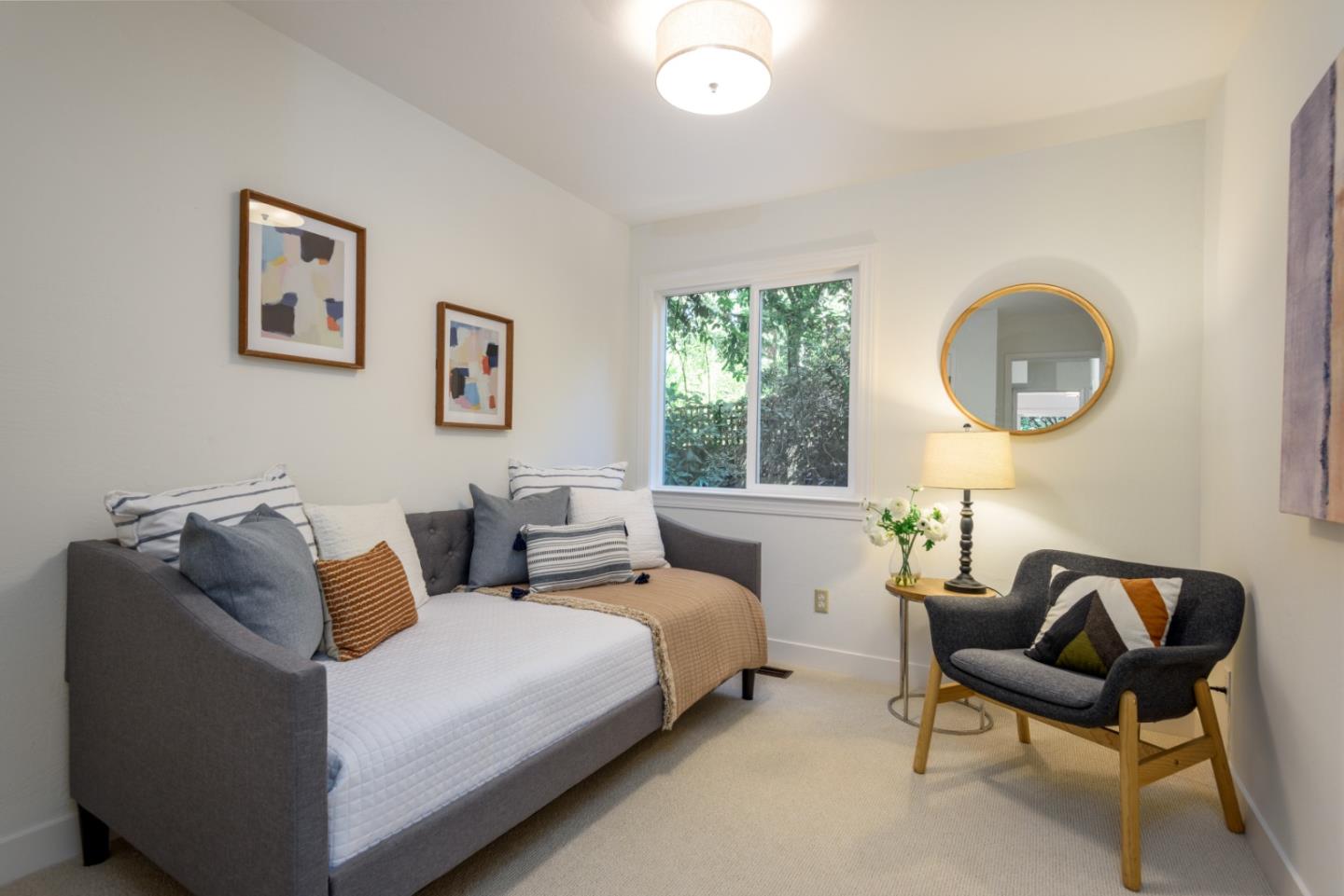 8 Big Tree Way Woodside, CA 94062 - Photo 17 of 31 a bed room with a bed and a chair