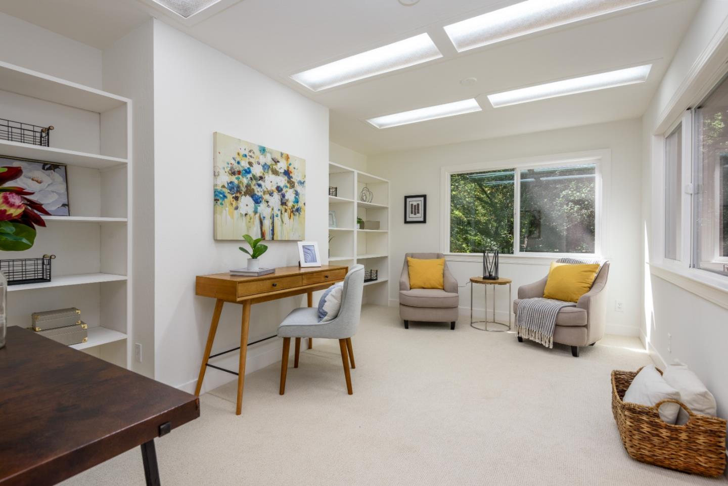 8 Big Tree Way Woodside, CA 94062 - Photo 18 of 31 a living room with furniture and a window