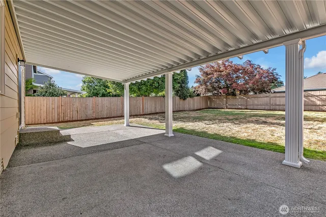 a view of outdoor space with seating