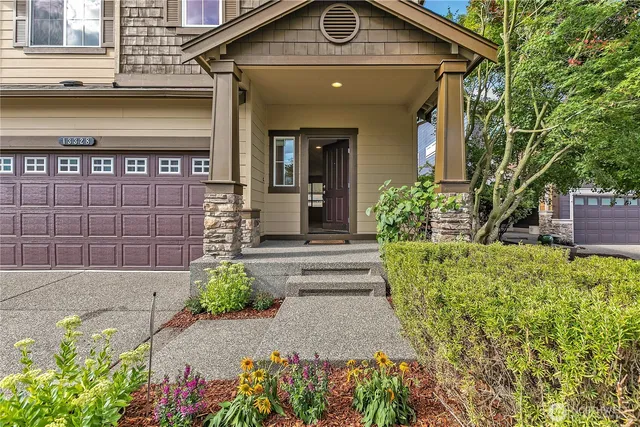 a front view of a house