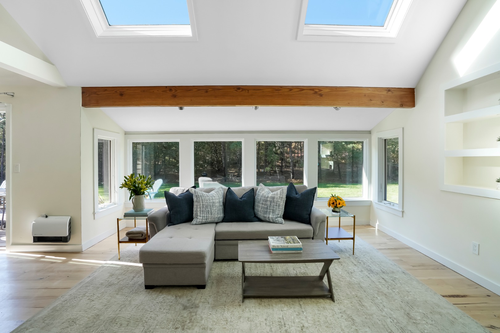 105 Stoney Hill Road West Tisbury, MA 02568 - Photo 6 of 44 a living room with furniture and a large window