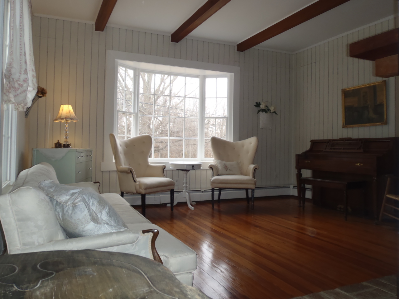 High ceiling living room
