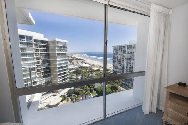 a view of a balcony with an outdoor space