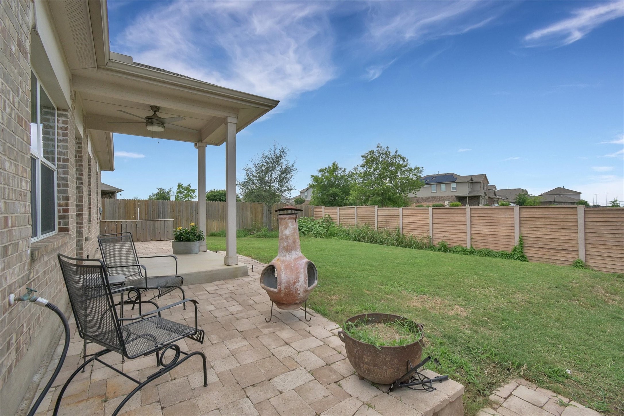 324 Shiner Lane Georgetown, TX 78626 - Photo 26 of 39 a view of a backyard with sitting area