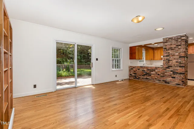 a view of a livingroom with a flat screen tv