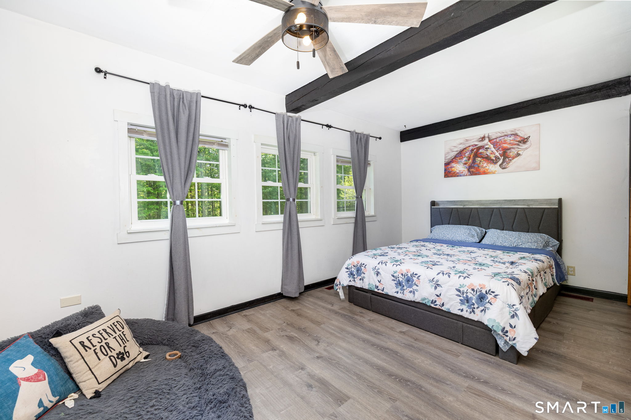 250 Center Hill Road Barkhamsted, CT 06063 - Photo 13 of 40 a bedroom with a large bed and a window