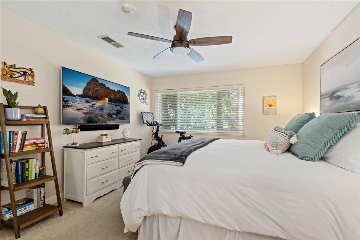 208 Compton Circle, Unit C San Ramon, CA 94583 - Photo 11 of 20 a bedroom with a bed window and a flat screen tv