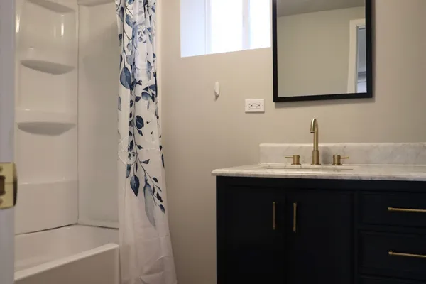 an empty room that has a window