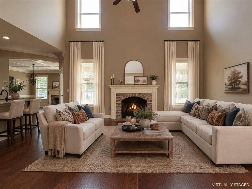 4662 Whitlow Ridge Drive Bishop, GA 30621 - Photo 18 of 70 a living room with furniture and a fireplace