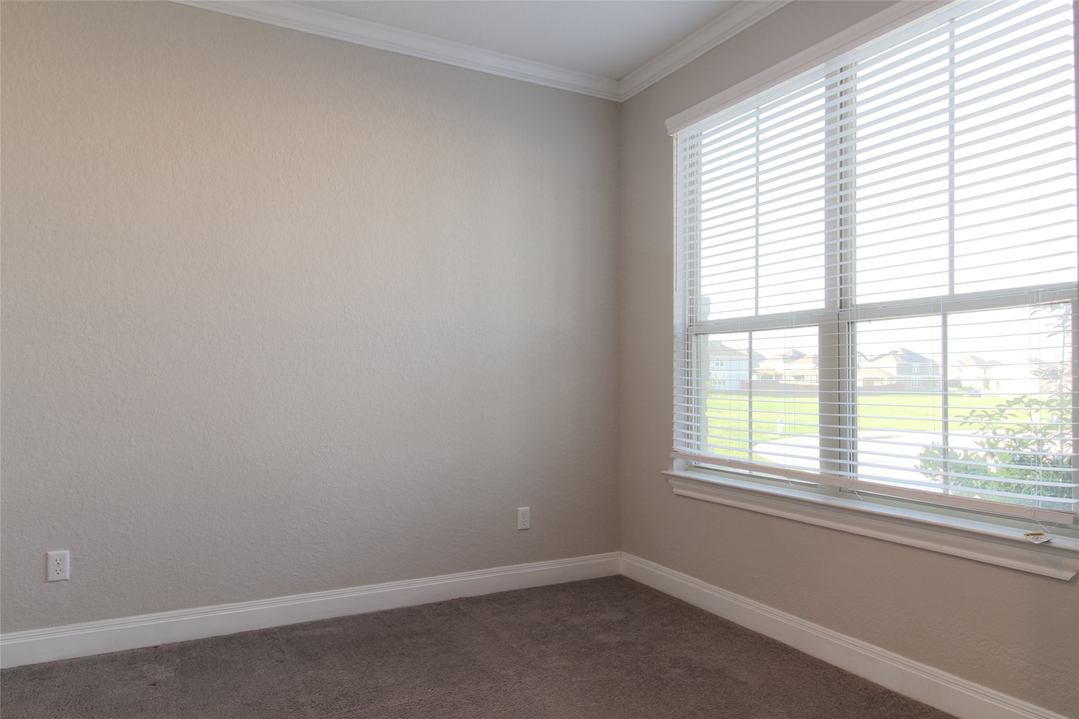 109 Yellow Thistle Cove Georgetown, TX 78626 - Photo 14 of 36 Neutral-toned room with a large window, white blinds, and white trim