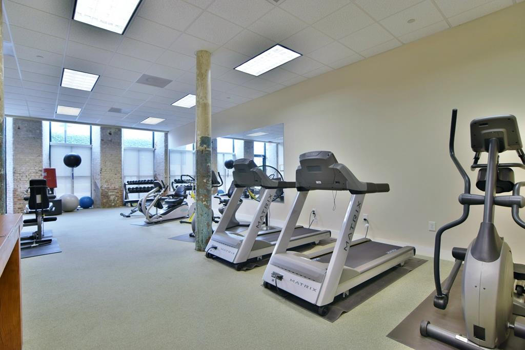 1201 Front Avenue, Unit 203 Columbus, GA 31901 - Photo 47 of 54 a view of a room with gym equipment