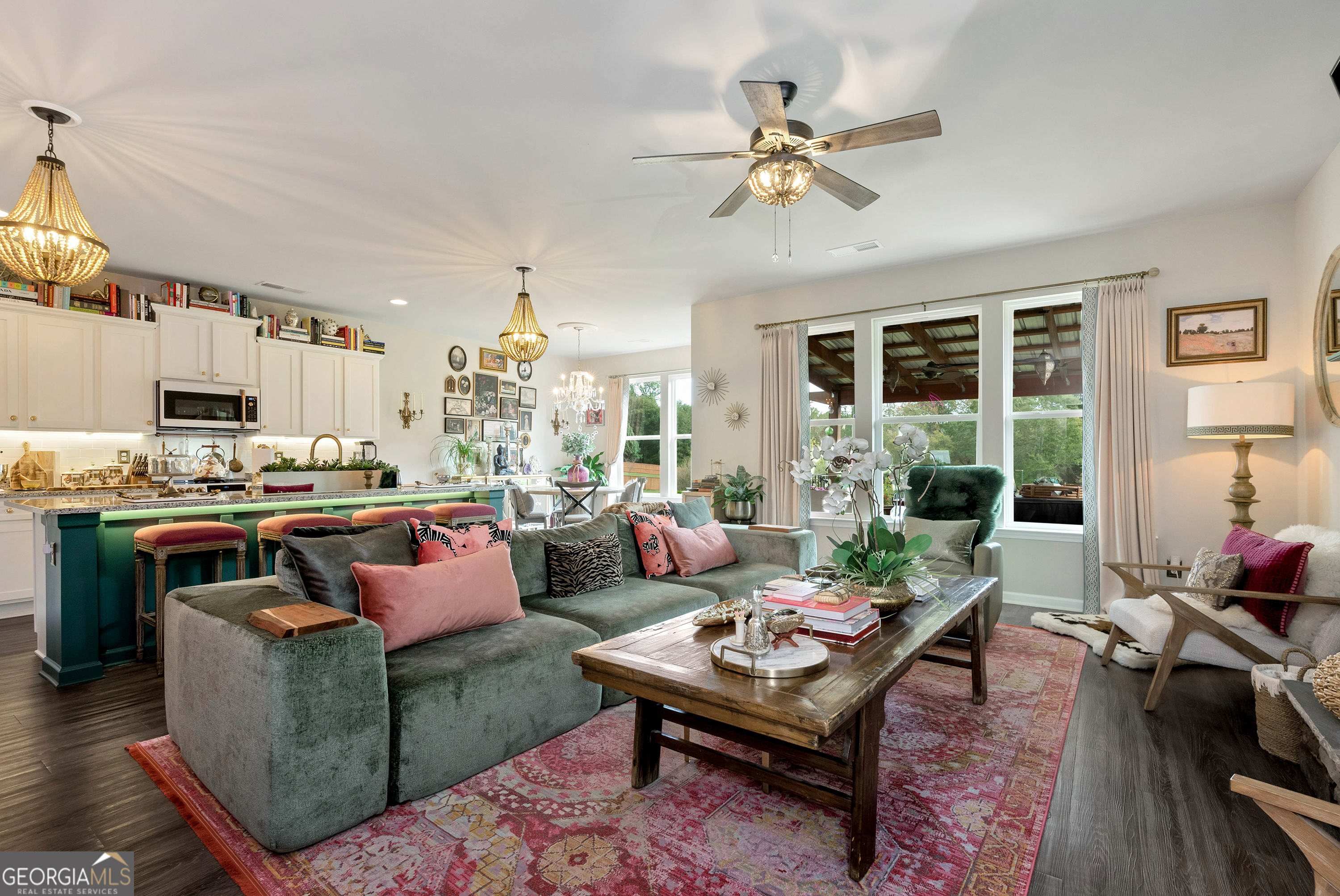 425 Crystal Way Cornelia, GA 30531 - Photo 3 of 46 a living room with furniture kitchen view and a large window