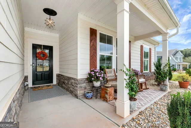 a front view of a house