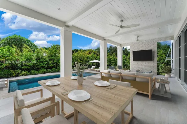 a kitchen with a stove and cabinets