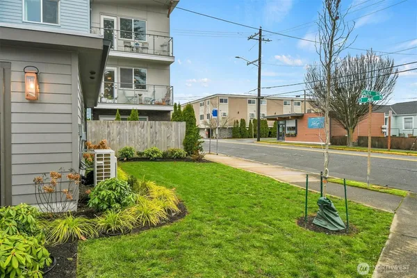 a house view with a garden space