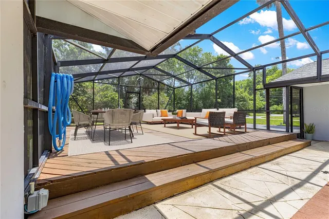 a view of outdoor seating