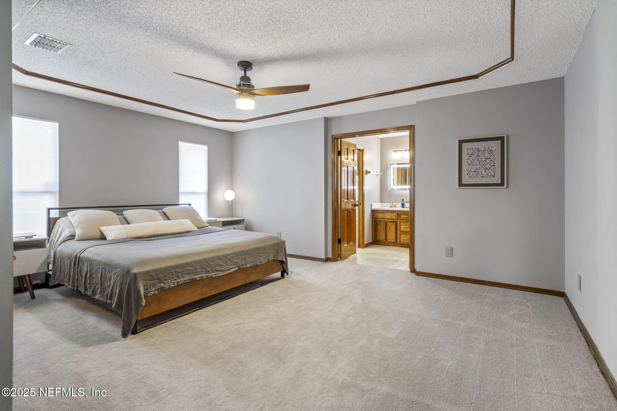 2587 Bayou Ridge Court Orange Park, FL 32065 - Photo 23 of 40 a spacious bedroom with a bed and a cabinets