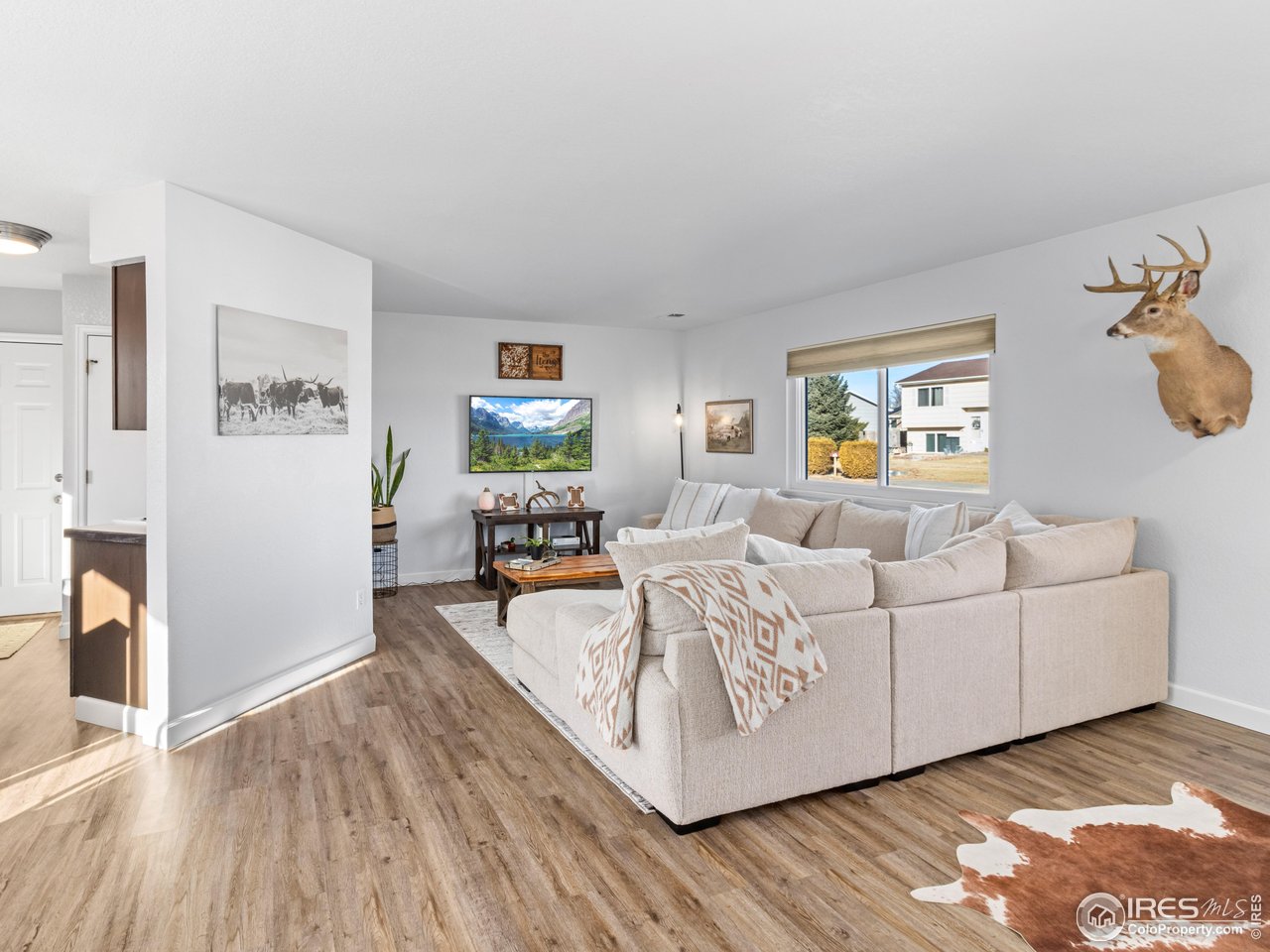 4610 Homestead Court Greeley, CO 80634 - Photo 18 of 18 a living room with furniture and a wooden floor