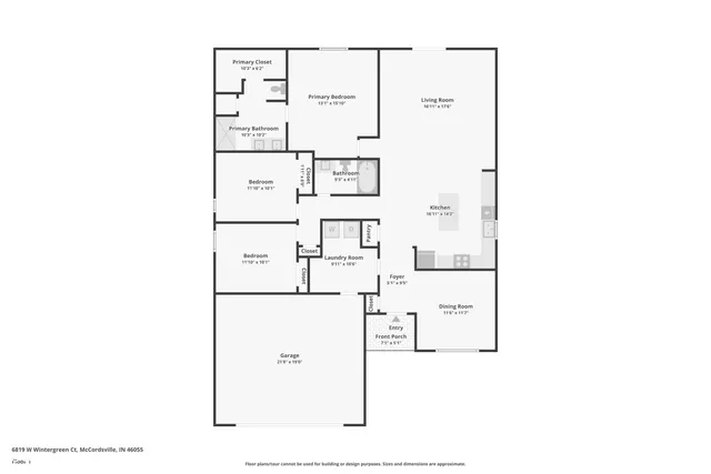 $339,900 | 6819 West Wintergreen Court, McCordsville, IN 46055