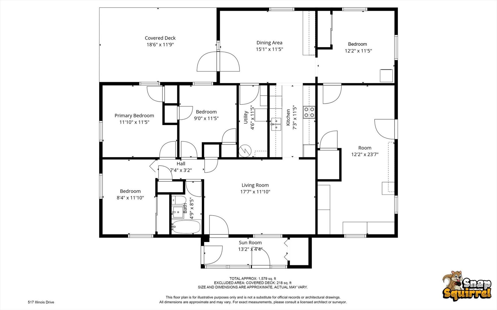 517 Illinois Drive Rantoul, IL 61866 - Photo 37 of 37 a picture of a floor plan