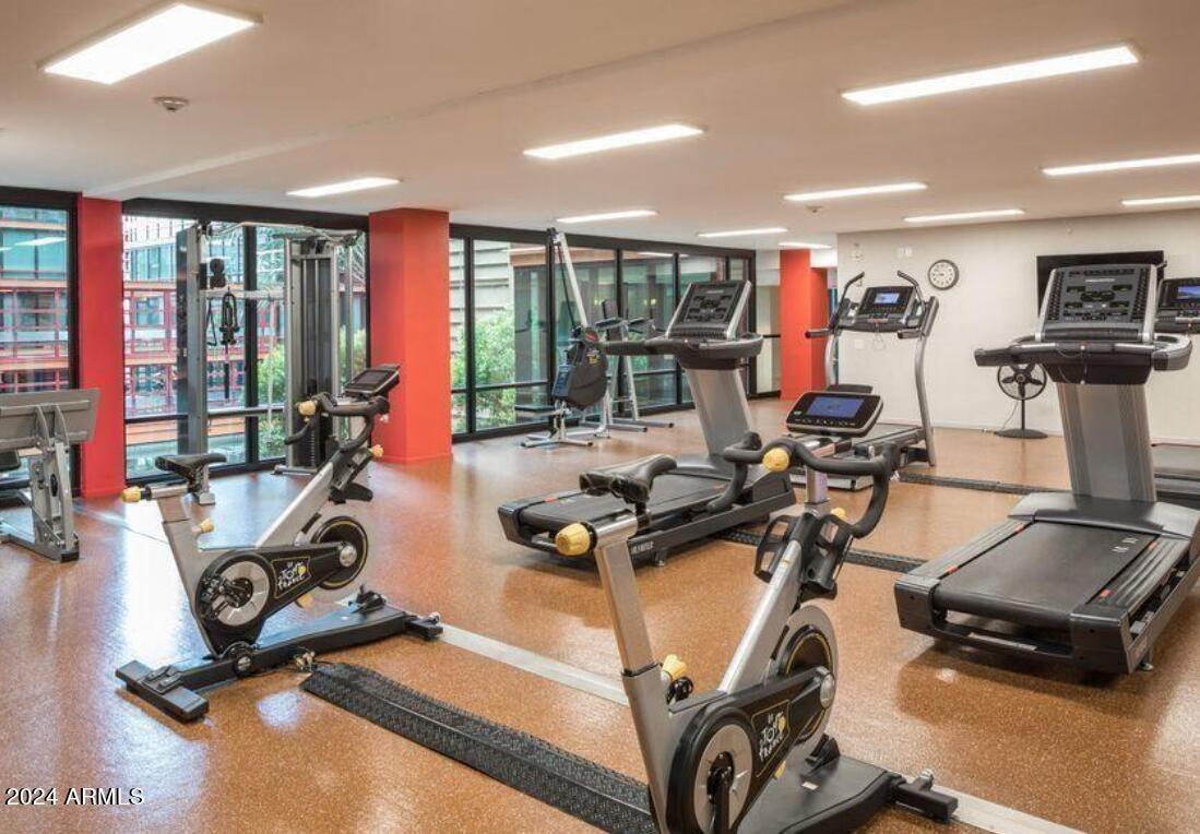 4808 North 24th Street, Unit 902 Phoenix, AZ 85016 - Photo 14 of 17 a view of a room with gym equipment
