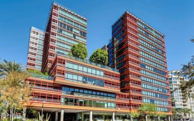 a front view of a building