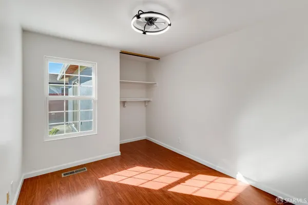 an empty room with a window