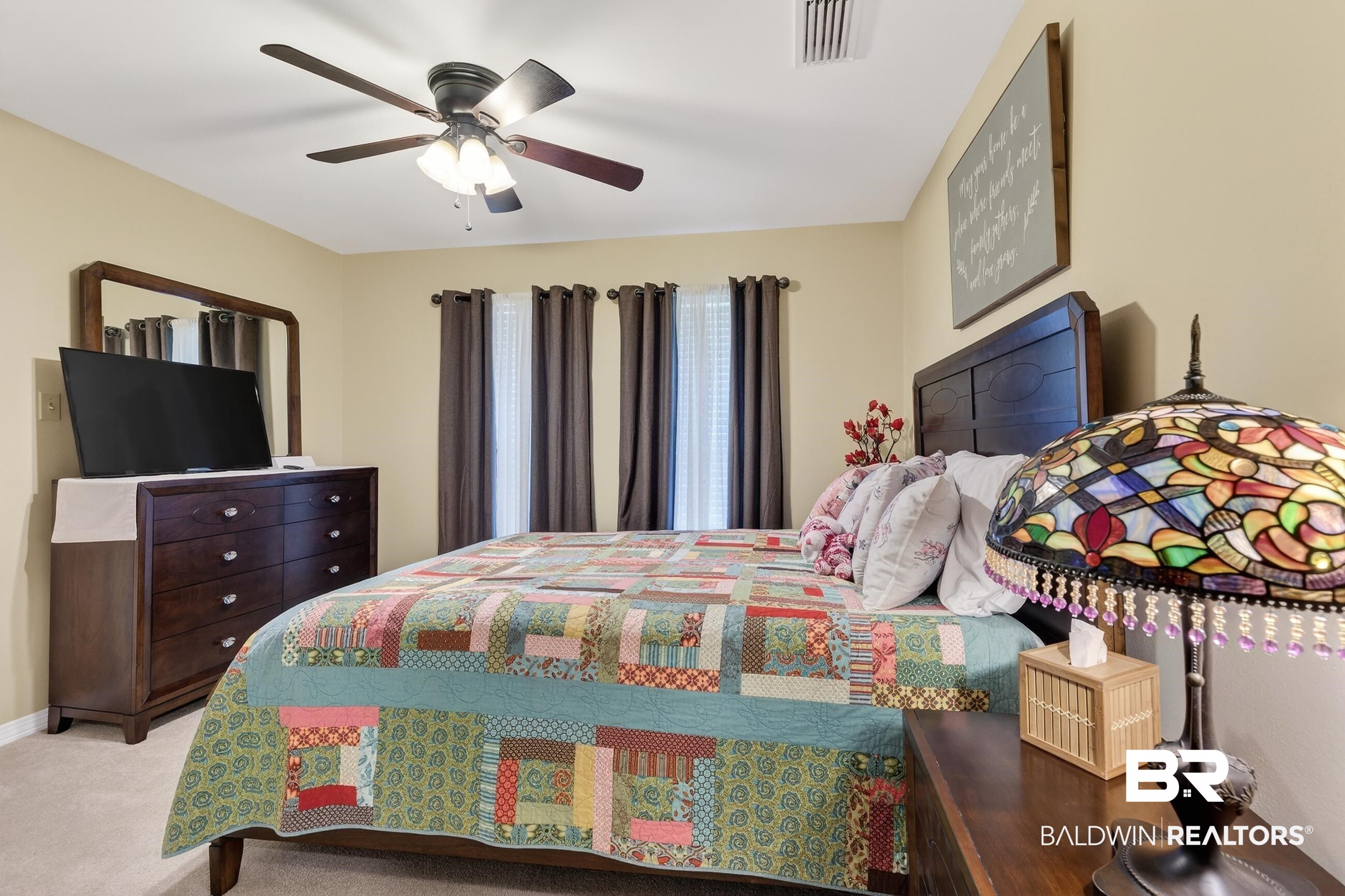 1271 Spring Valley Drive South Mobile, AL 36693 - Photo 39 of 56 Bedroom featuring carpet flooring and a ceiling fan