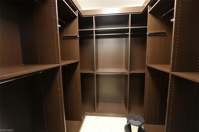 a close view of closet